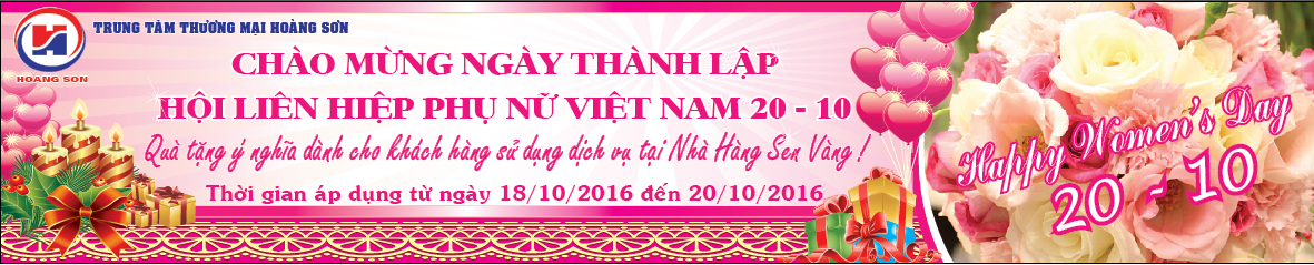 Chúc mừng ngày thành lập Hội liên hiệp phụ nữ Việt Nam 20 - 10